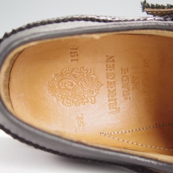 極美品★(米)YUKETEN/ユケテン(レディース) 4C【定価￥55,000-★Sierra Wingtip Oxford/フルブローグ】ウイングチップ/黒/シボ革★h466
