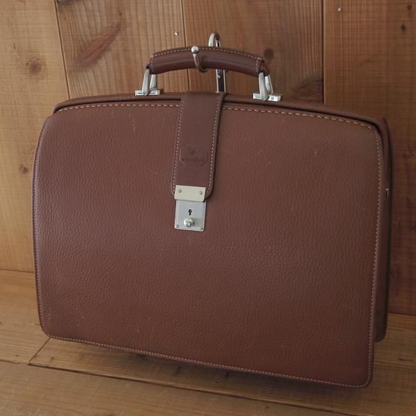 極上★(英)バーバリー/Burberry【貴重★ダレスバッグ/レザー】メンズ/ビジネス/バッグ/ブリーフケース/茶/革/鞄★N5771