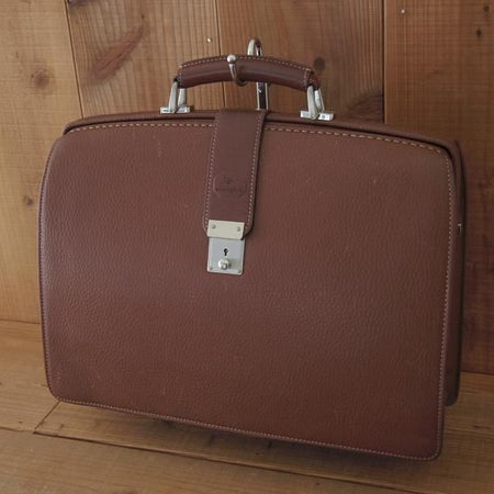 極上★(英)バーバリー/Burberry【貴重★ダレスバッグ/レザー】メンズ/ビジネス/バッグ/ブリーフケース/茶/革/鞄★N5771