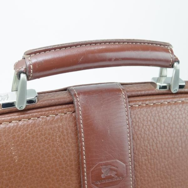 極上★(英)バーバリー/Burberry【貴重★ダレスバッグ/レザー】メンズ/ビジネス/バッグ/ブリーフケース/茶/革/鞄★N5771