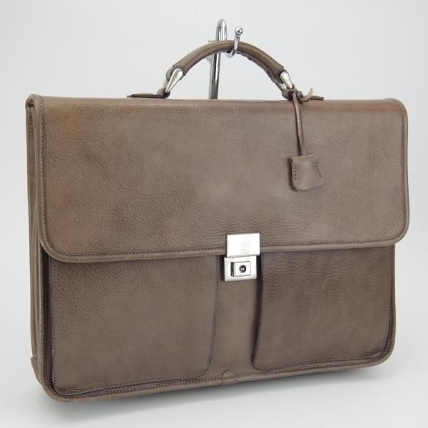 ★フェリージ/Felisi【定価10万円以上★レザー/ブリーフケース】メンズ/ビジネス/バッグ/灰茶系/革/鞄★N5772