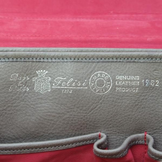 ★フェリージ/Felisi【定価10万円以上★レザー/ブリーフケース】メンズ/ビジネス/バッグ/灰茶系/革/鞄★N5772