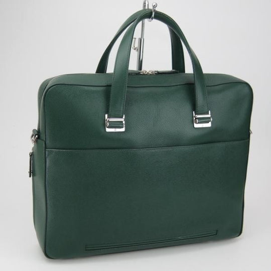 ★ダンヒル/dunhill【定価15万円程度★ボードン/BOURDONコレクション】メンズ/ビジネス/バッグ/ブリーフケース/紺×緑/革/鞄★N5774