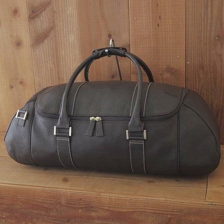 極上★ダンヒル/dunhill【★レザー/ボストンバッグ/濃茶】メンズ/ビジネス/バッグ/革/鞄★N5775