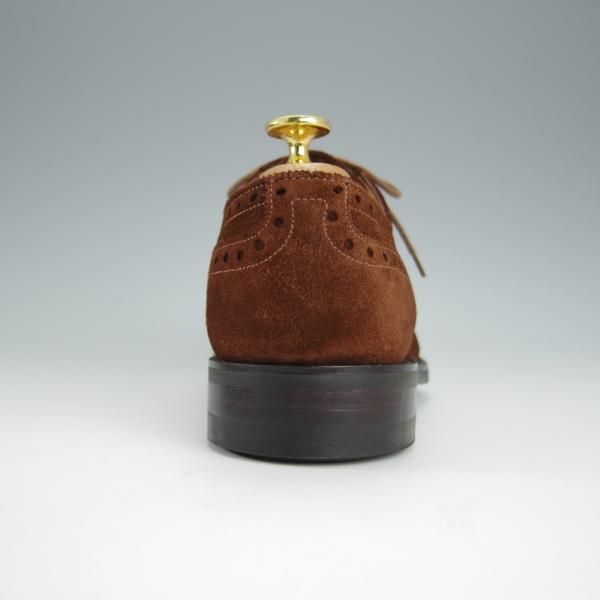 極美品★(英)グレンソン 5.5F【特別オーダー品★マスターピース/ダイナイトソール】セミブローグ/スエード/濃茶/メンズ/GRENSON★h468