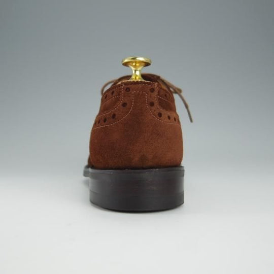 極美品★(英)グレンソン 5.5F【特別オーダー品★マスターピース/ダイナイトソール】セミブローグ/スエード/濃茶/メンズ/GRENSON★h468