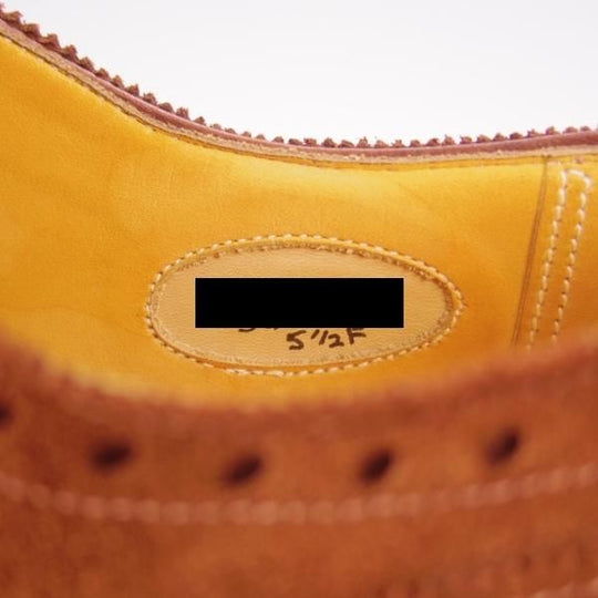 極美品★(英)グレンソン 5.5F【特別オーダー品★マスターピース/ダイナイトソール】セミブローグ/スエード/濃茶/メンズ/GRENSON★h468