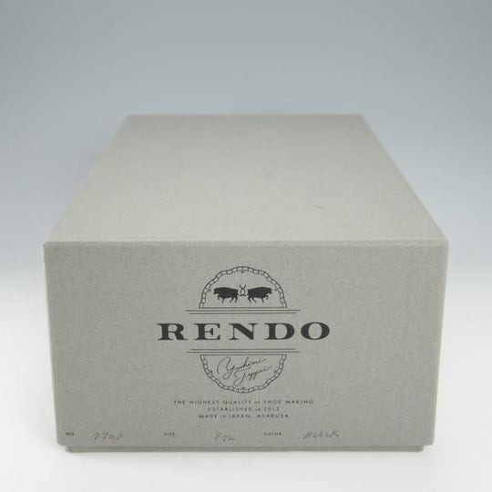 極上★(浅草)RENDO/レンド SIZE 8.5【定価￥49,500-★ストレートチップ/7701/R770ラスト】カーフ/黒/メンズ★h471