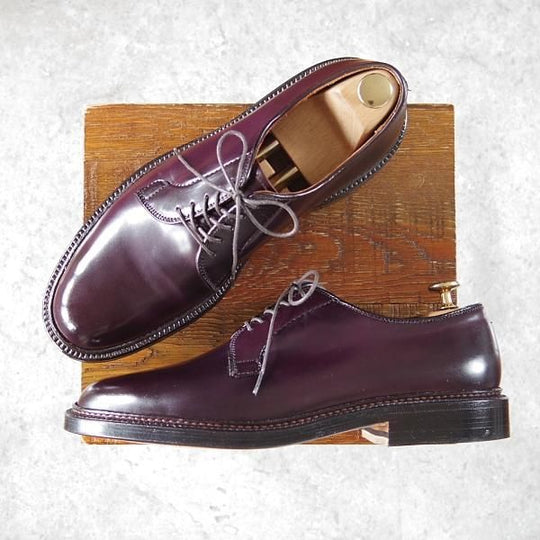 未使用★オールデン 7.5D【定価￥138,600-★コードバン仕様/990】DRESSTERIOR別注/バリーラスト/プレーントゥ/#8/赤茶/ALDEN★h473