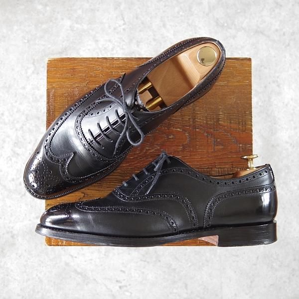 極上★チャーチ 70F/UK7【定価￥13,6400-★チェットウィンド/CHETWYND】173ラスト/フルブローグ/カーフ/黒/メンズ/Church's★h472