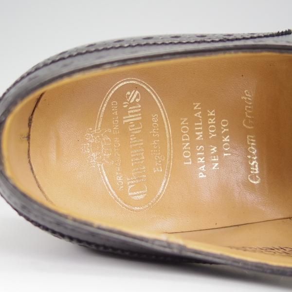 極上★チャーチ 70F/UK7【定価￥13,6400-★チェットウィンド/CHETWYND】173ラスト/フルブローグ/カーフ/黒/メンズ/Church's★h472