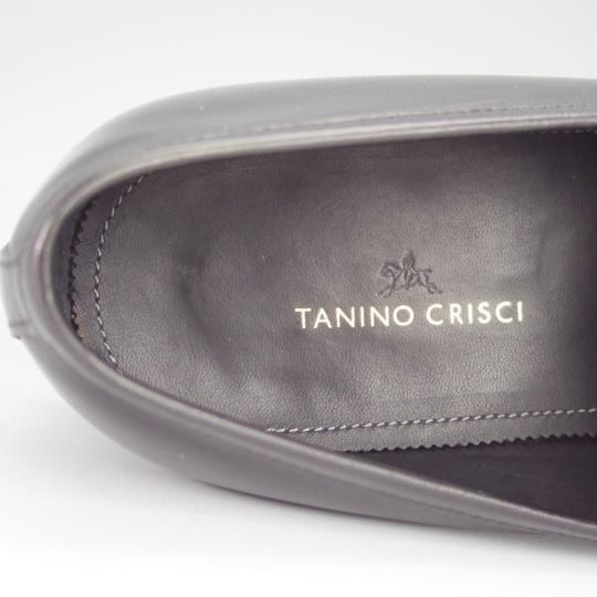 ほぼ試着程度★(伊)タニノクリスチー SIZE 7.5【定価15万円以上★最後期のコインローファー/136695】カーフ/黒/TANINO CRISCI★h478