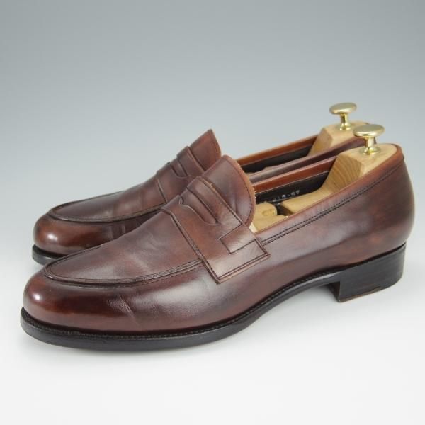 ★三陽山長 SIZE 9【定価￥74,800-★弥三郎/R2013ラスト】コインローファー/カーフ/茶/メンズ/Yasaburo/Sanyo Yamacho★h482