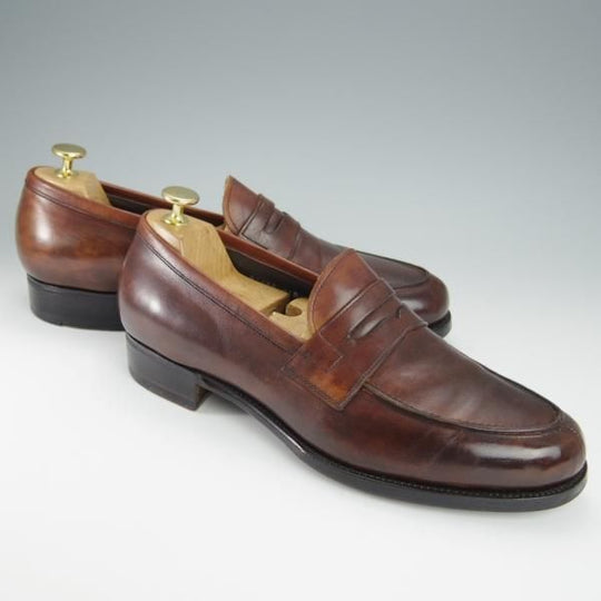 ★三陽山長 SIZE 9【定価￥74,800-★弥三郎/R2013ラスト】コインローファー/カーフ/茶/メンズ/Yasaburo/Sanyo Yamacho★h482