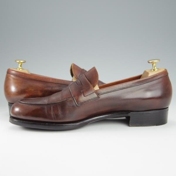 ★三陽山長 SIZE 9【定価￥74,800-★弥三郎/R2013ラスト】コインローファー/カーフ/茶/メンズ/Yasaburo/Sanyo Yamacho★h482