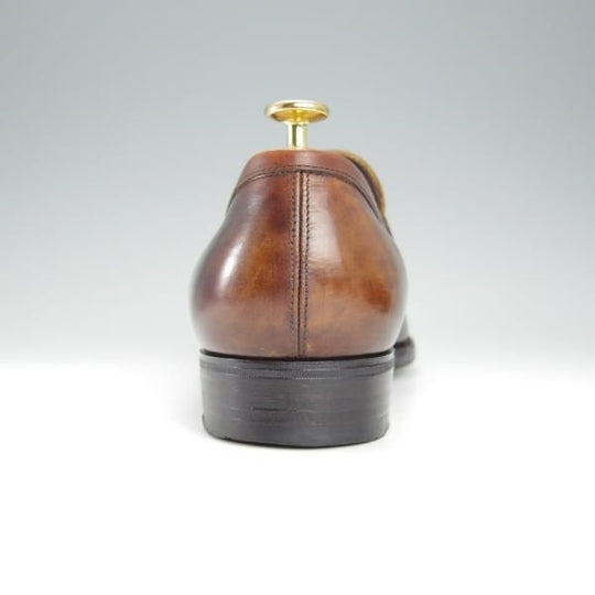 ★三陽山長 SIZE 9【定価￥74,800-★弥三郎/R2013ラスト】コインローファー/カーフ/茶/メンズ/Yasaburo/Sanyo Yamacho★h482