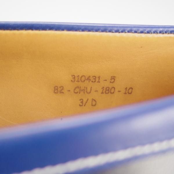 極美品★J.M.ウェストン(レディース) 3.5D【現行定価￥121,000-★コインローファー/180】紺×白/82ラスト/Weston/ウエストン(レディース)★h483