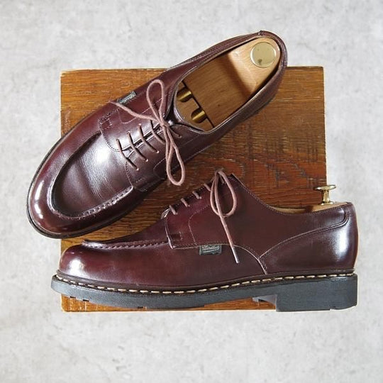 美品★パラブーツ SIZE 8【定価￥79,200-★シャンボード/CHAMBORD】カフェ/CAFE/リスレザー/TEXソール/Uチップ/濃茶/Paraboot★h484