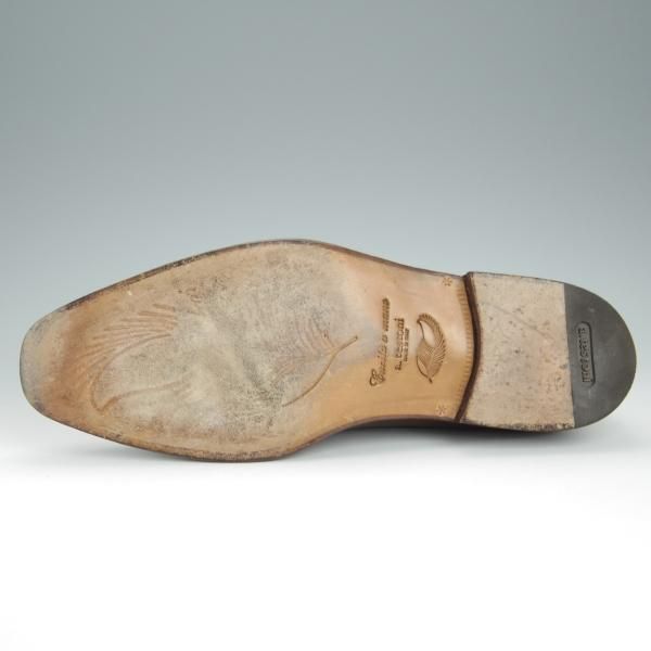 極上★(伊)アメデオ・テストーニ SIZE 7【定価20万円程度★ノルベジェーゼ製法/Amedeoライン】モンクストラップ/茶/a.testoni★h485