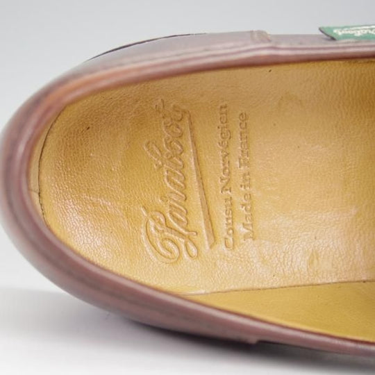 極美品★パラブーツ SIZE 7【定価￥71,500-★ランス/REIMS/カフェ】CAFE/コインローファー/リスレザー/濃茶/メンズ/Paraboot★h486