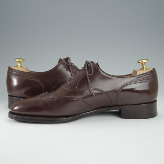 美品★ジョンロブ 6.5D【定価20万円以上★プレステージライン/WARWICK/7000ラスト】ブラインドブローグ/カーフ/濃茶/JOHN LOBB★h487