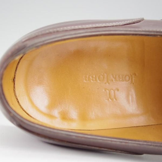 美品★ジョンロブ 6.5D【定価20万円以上★プレステージライン/WARWICK/7000ラスト】ブラインドブローグ/カーフ/濃茶/JOHN LOBB★h487