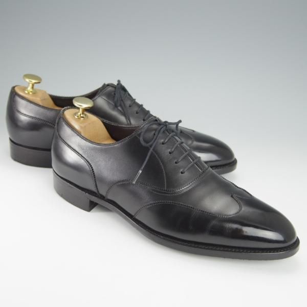 美品★ジョンロブ 6E【貴重★DARBYラスト/PARISロゴ時代の製品/WIDNER】ブラインドブローグ/カーフ/黒/メンズ/JOHN LOBB★h489