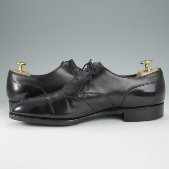 美品★ジョンロブ 6E【貴重★DARBYラスト/PARISロゴ時代の製品/WIDNER】ブラインドブローグ/カーフ/黒/メンズ/JOHN LOBB★h489