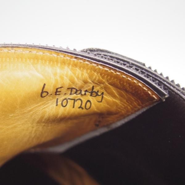 美品★ジョンロブ 6E【貴重★DARBYラスト/PARISロゴ時代の製品/WIDNER】ブラインドブローグ/カーフ/黒/メンズ/JOHN LOBB★h489