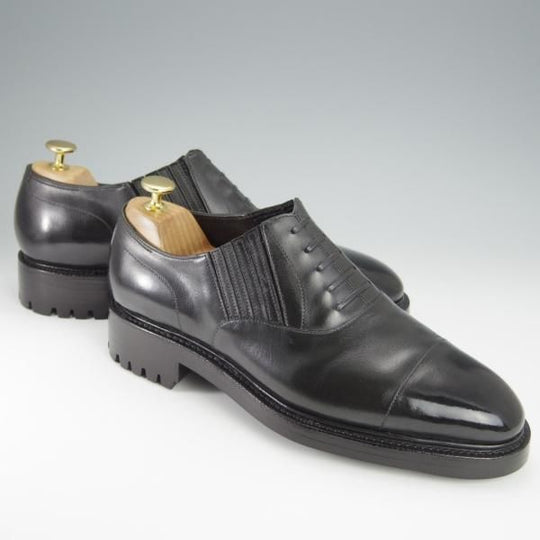 極上★浅草コブラー UK8.5程度【オーダー品★ハンドソーンウェルテッド製法/レイジーマン】コマンドソール/黒/The Asakusa Cobbler★h491