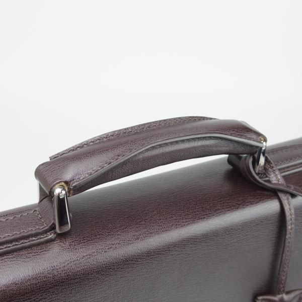 極上★(英)スマイソン/SMYTHSON【定価15万円以上★レザー/ブリーフケース】メンズ/ビジネス/バッグ/濃茶/革/鞄★N5780