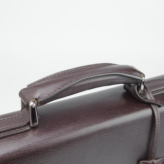 極上★(英)スマイソン/SMYTHSON【定価15万円以上★レザー/ブリーフケース】メンズ/ビジネス/バッグ/濃茶/革/鞄★N5780