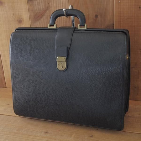 極上★(英)バーバリー/Burberry【貴重★ダレスバッグ/レザー】メンズ/ビジネス/バッグ/ブリーフケース/黒/革/鞄★N5784
