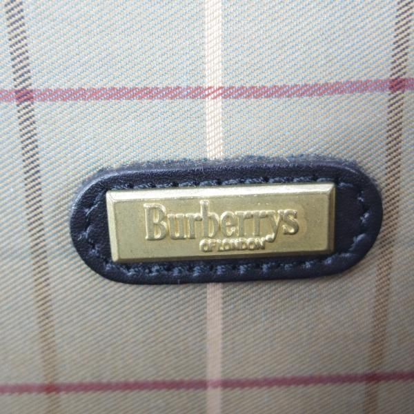 極上★(英)バーバリー/Burberry【貴重★ダレスバッグ/レザー】メンズ/ビジネス/バッグ/ブリーフケース/黒/革/鞄★N5784