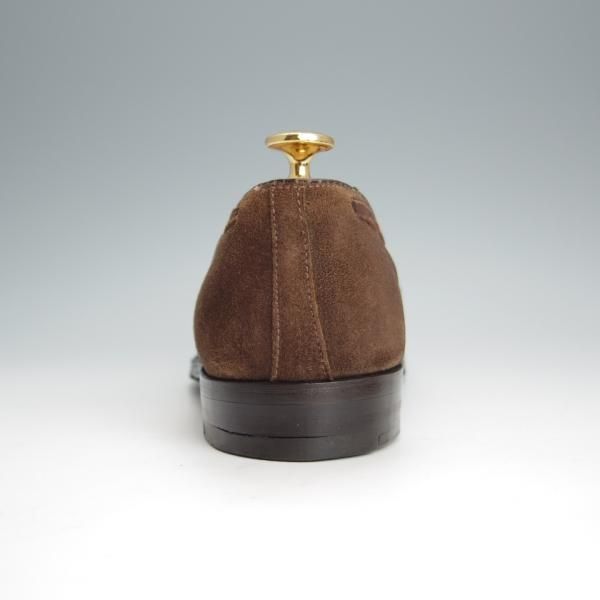極美品★オールデン 7.5D【モデル定価￥105,600-★BEAMS別注/アバディーンラスト/666】タッセルローファー/スエード/茶/ALDEN★h492