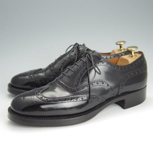 極上★旧チャーチ 65E/UK6.5【貴重★2都市ロゴ(〜70’s)/ブックバインダーカーフ/ BURWOOD】バーウッド/81ラスト/黒/Church's★h493