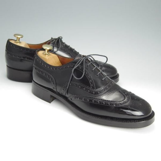 極上★旧チャーチ 65E/UK6.5【貴重★2都市ロゴ(〜70’s)/ブックバインダーカーフ/ BURWOOD】バーウッド/81ラスト/黒/Church's★h493