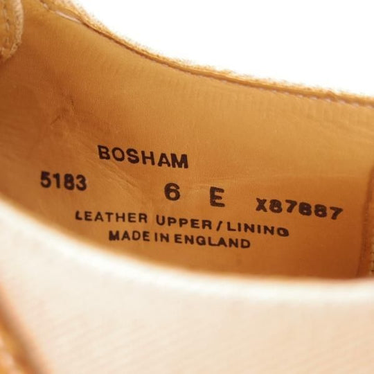 極美品★クロケット&ジョーンズ 6E【コンビ仕様★BOSHAM/341ラスト/サドルシューズ】カーフ×キャンバス/薄茶/Crockett&Jones★h494