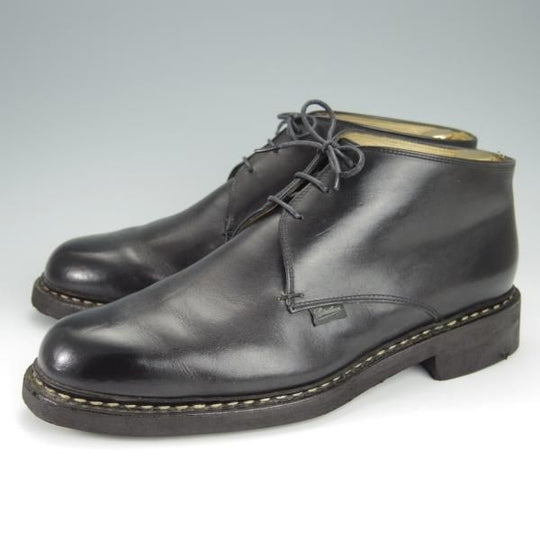 美品★パラブーツ SIZE 8【貴重★チャッカブーツ/GUERNY】リスレザー/NOIR/黒/TEXソール/メンズ/Paraboot★h495