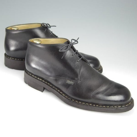 美品★パラブーツ SIZE 8【貴重★チャッカブーツ/GUERNY】リスレザー/NOIR/黒/TEXソール/メンズ/Paraboot★h495