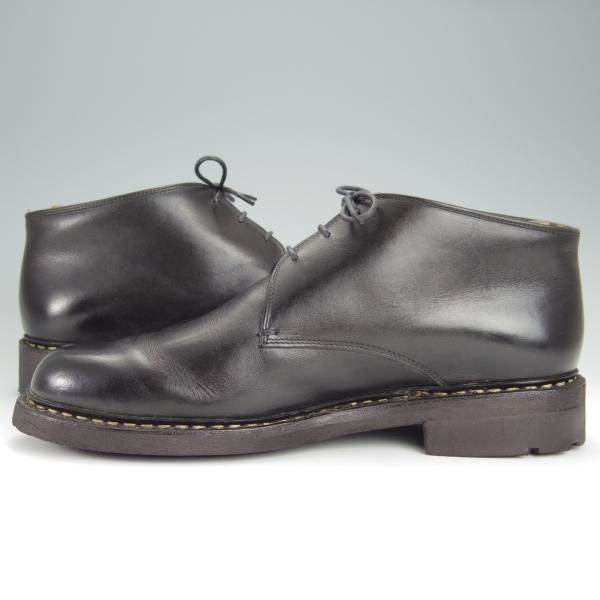 美品★パラブーツ SIZE 8【貴重★チャッカブーツ/GUERNY】リスレザー/NOIR/黒/TEXソール/メンズ/Paraboot★h495