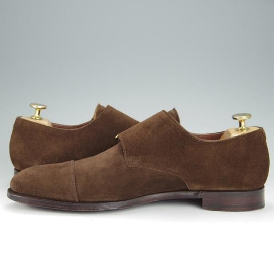 美品★クロケット&ジョーンズ 7.5D【モデル定価￥111,100-★ハンドグレードライン/REPTON】337ラスト/ダブルモンク/Crockett&Jones★h496