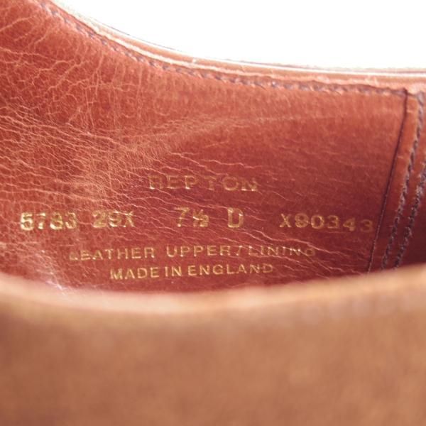 美品★クロケット&ジョーンズ 7.5D【モデル定価￥111,100-★ハンドグレードライン/REPTON】337ラスト/ダブルモンク/Crockett&Jones★h496