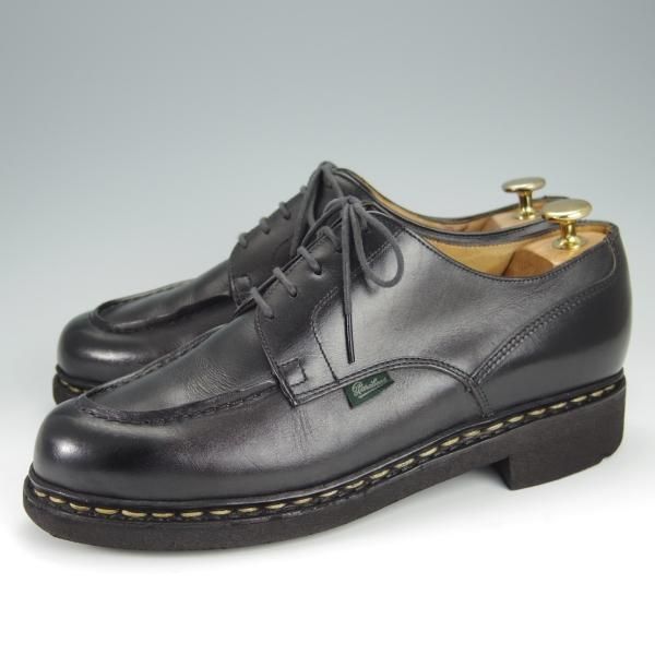 美品★パラブーツ SIZE 6.5【定価￥71,500-★シャンボード/CHAMBORD】TEXソール/リスレザー/NOIR/黒/Uチップ/メンズ/Paraboot★h498