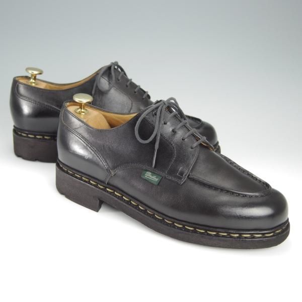 美品★パラブーツ SIZE 6.5【定価￥71,500-★シャンボード/CHAMBORD】TEXソール/リスレザー/NOIR/黒/Uチップ/メンズ/Paraboot★h498