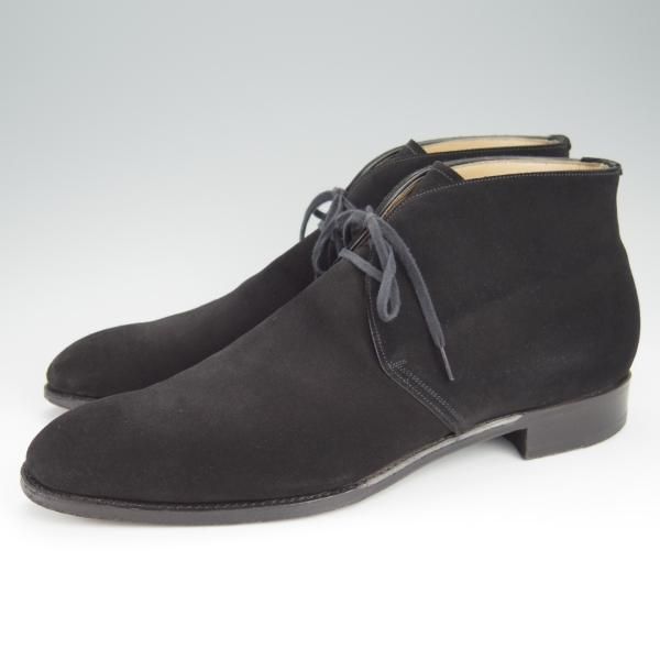極上★REIKO TSUKUI/レイコツクイ SIZE 8.5【ハンドソーンウェルテッド製法★チャッカブーツ/黒】スエード/メンズ★h507