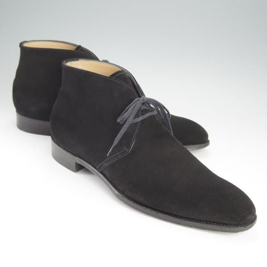 極上★REIKO TSUKUI/レイコツクイ SIZE 8.5【ハンドソーンウェルテッド製法★チャッカブーツ/黒】スエード/メンズ★h507