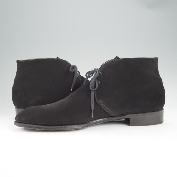 極上★REIKO TSUKUI/レイコツクイ SIZE 8.5【ハンドソーンウェルテッド製法★チャッカブーツ/黒】スエード/メンズ★h507