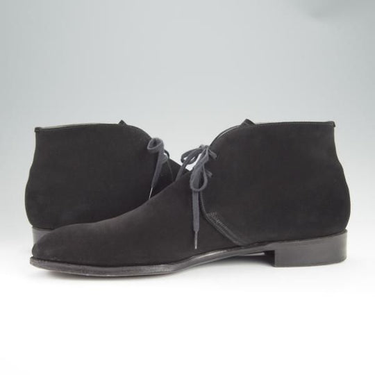 極上★REIKO TSUKUI/レイコツクイ SIZE 8.5【ハンドソーンウェルテッド製法★チャッカブーツ/黒】スエード/メンズ★h507