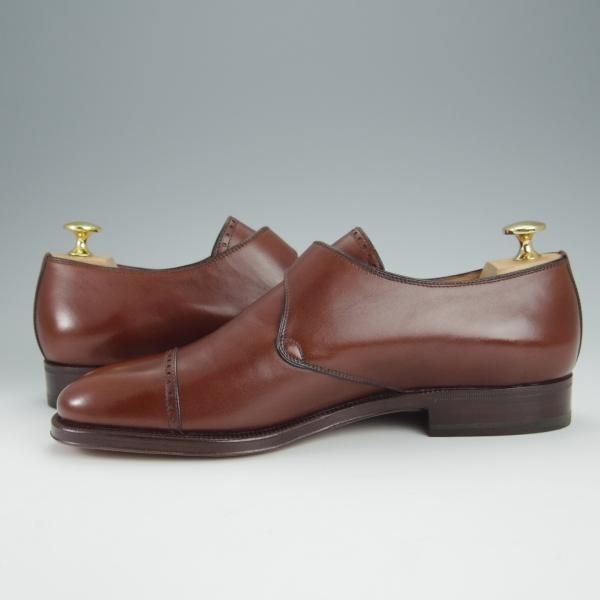 未使用★(伊)タニノクリスチー SIZE 6.5【デッドストック品★モンクストラップ/108471】カーフ/茶/メンズ/TANINO CRISCI★h509